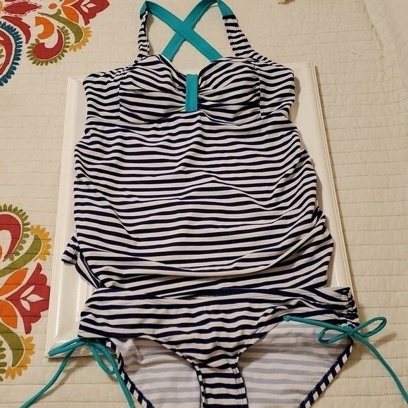 Beach Bump 2 piece tankini maternity swimsuit size Small - Picture 1 of 8